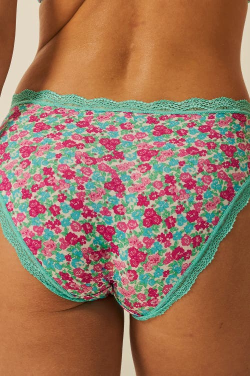 Stripe & Stare High Rise Knicker Four Pack In Multi