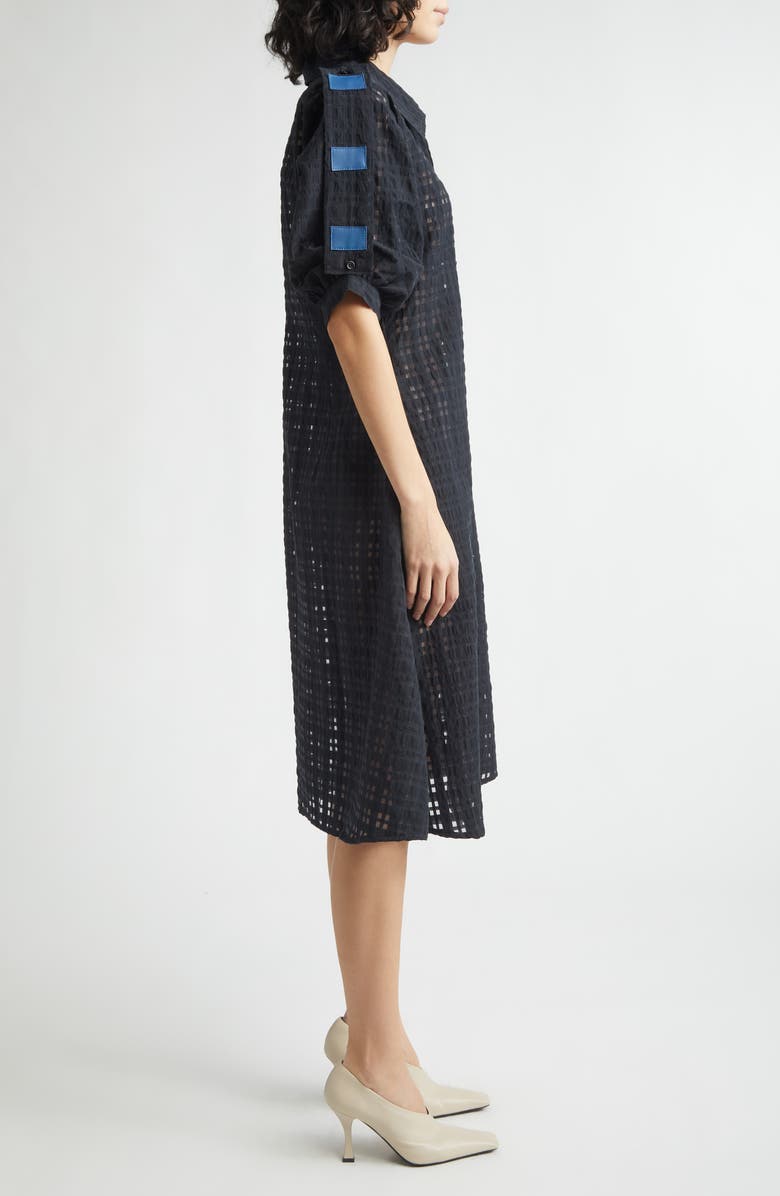 KÚR Patch Panel Midi Dress, Alternate, color, Black