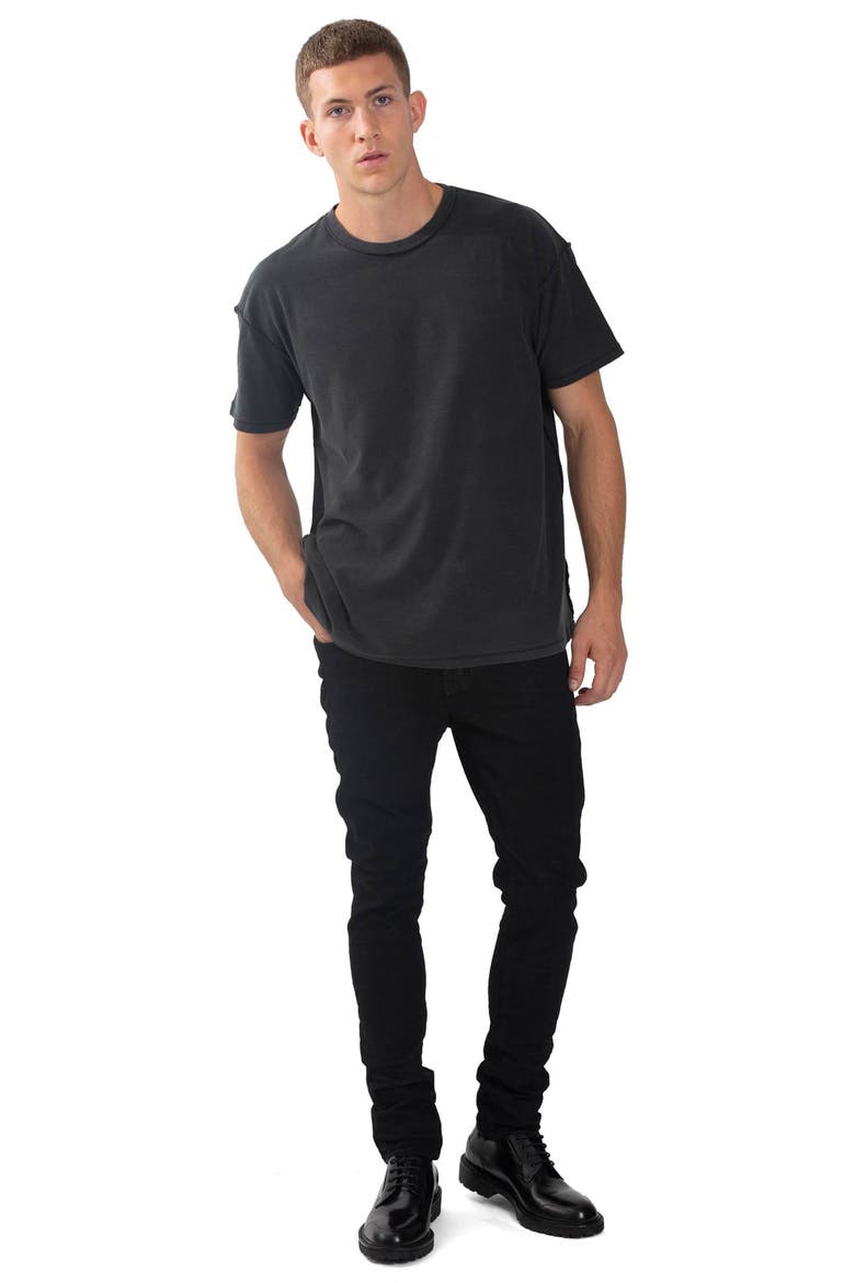 Resin Coated Skinny Jeans, Alternate, color, BLACK RESIN