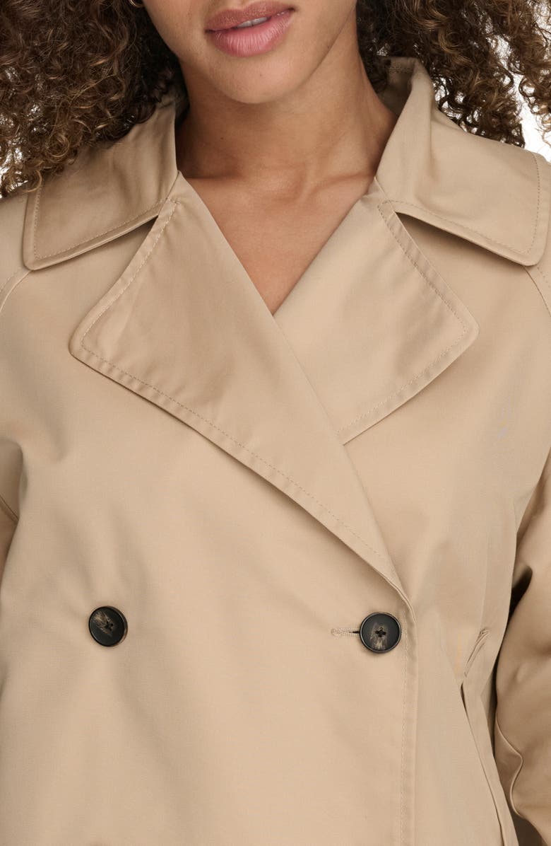 Levi's<sup>®</sup> Water Resistant Short Cotton Trench Coat, Alternate, color, Khaki