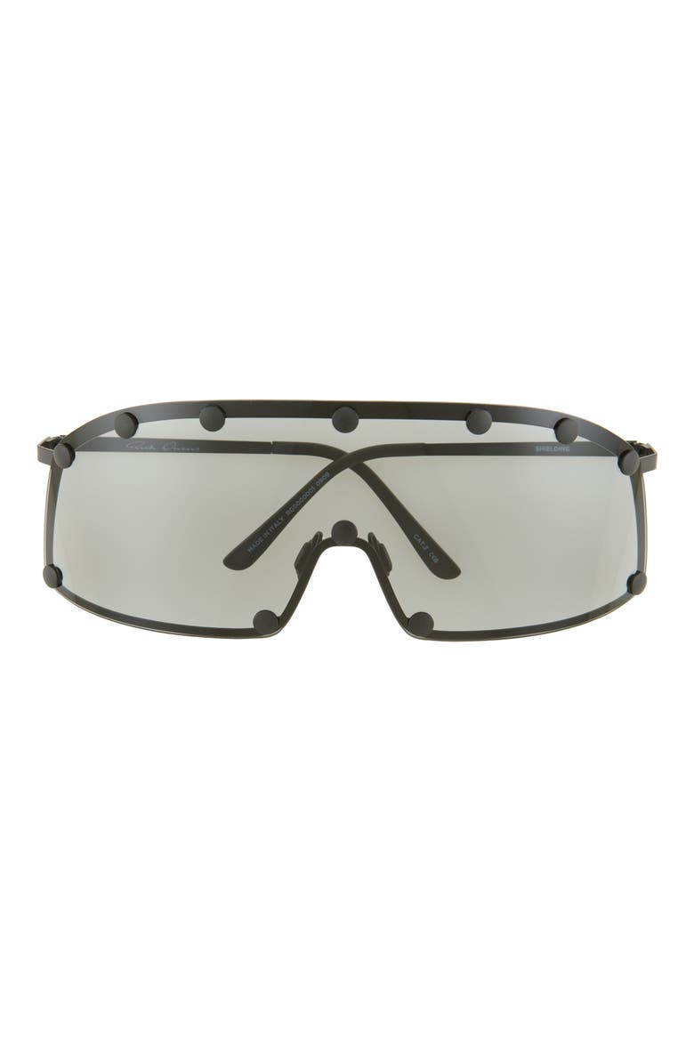 Shield Sunglasses, Main, color, BLACK TEMPLE/ BLACK LENS