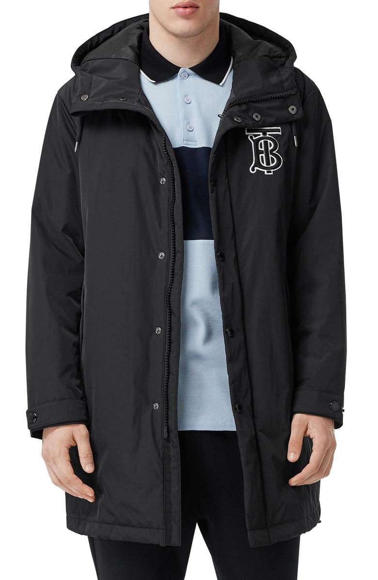 Burberry Aberdeen Monogram Technical Twill Rain Jacket, Main, color,