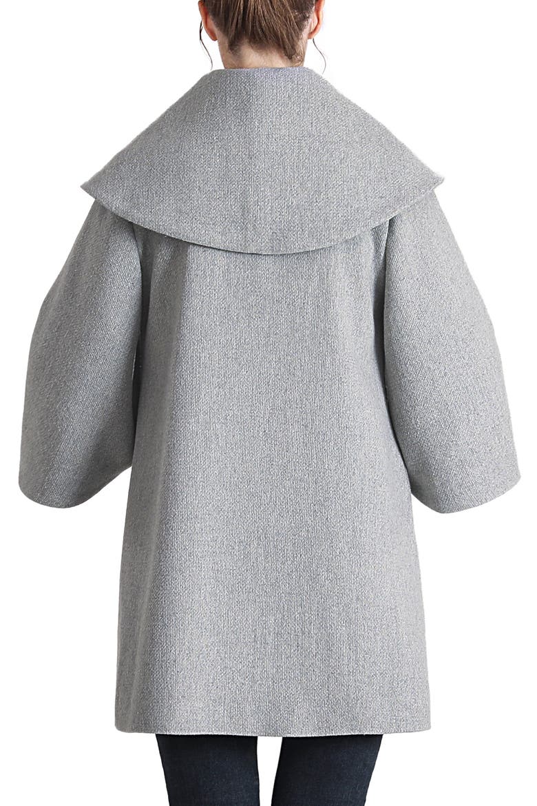Aanya Maternity  A-Line Wool Coat with Removable Bib, Alternate, color, Gray