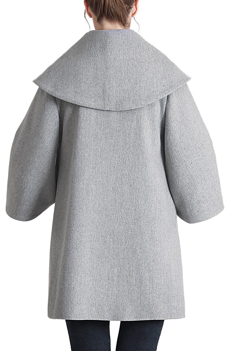 Kimi & Kai Aanya Maternity  A-Line Wool Coat with Removable Bib, Alternate, color, Gray