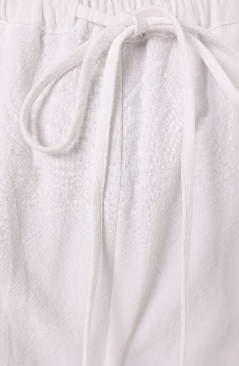 Petal & Pup Amalia Linen Drawstring Pants, Alternate, color, White Blue