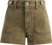 PAIGE Anessa Button Tab Denim Shorts