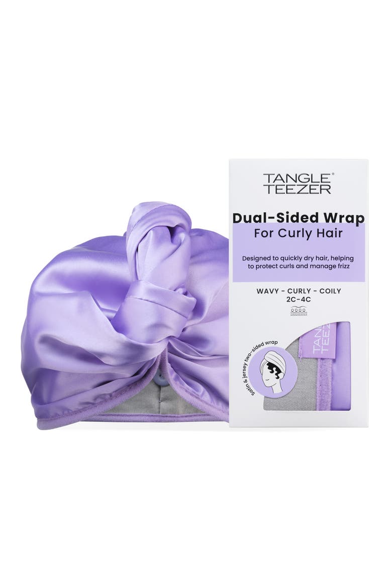 Dual Sided Hair Wrap, Main, color, LILAC/ GREY