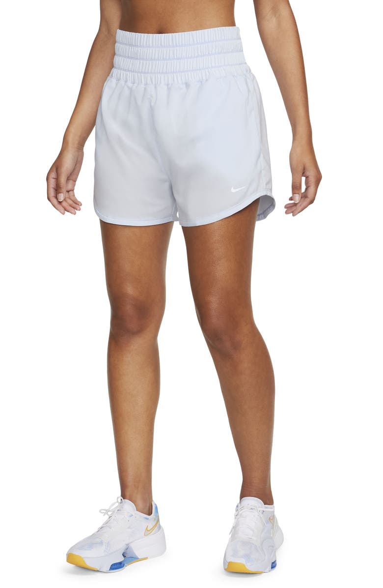 Nike Dri-FIT Ultrahigh Waist 3-Inch Brief Lined Shorts, Main, color, Blue Tint