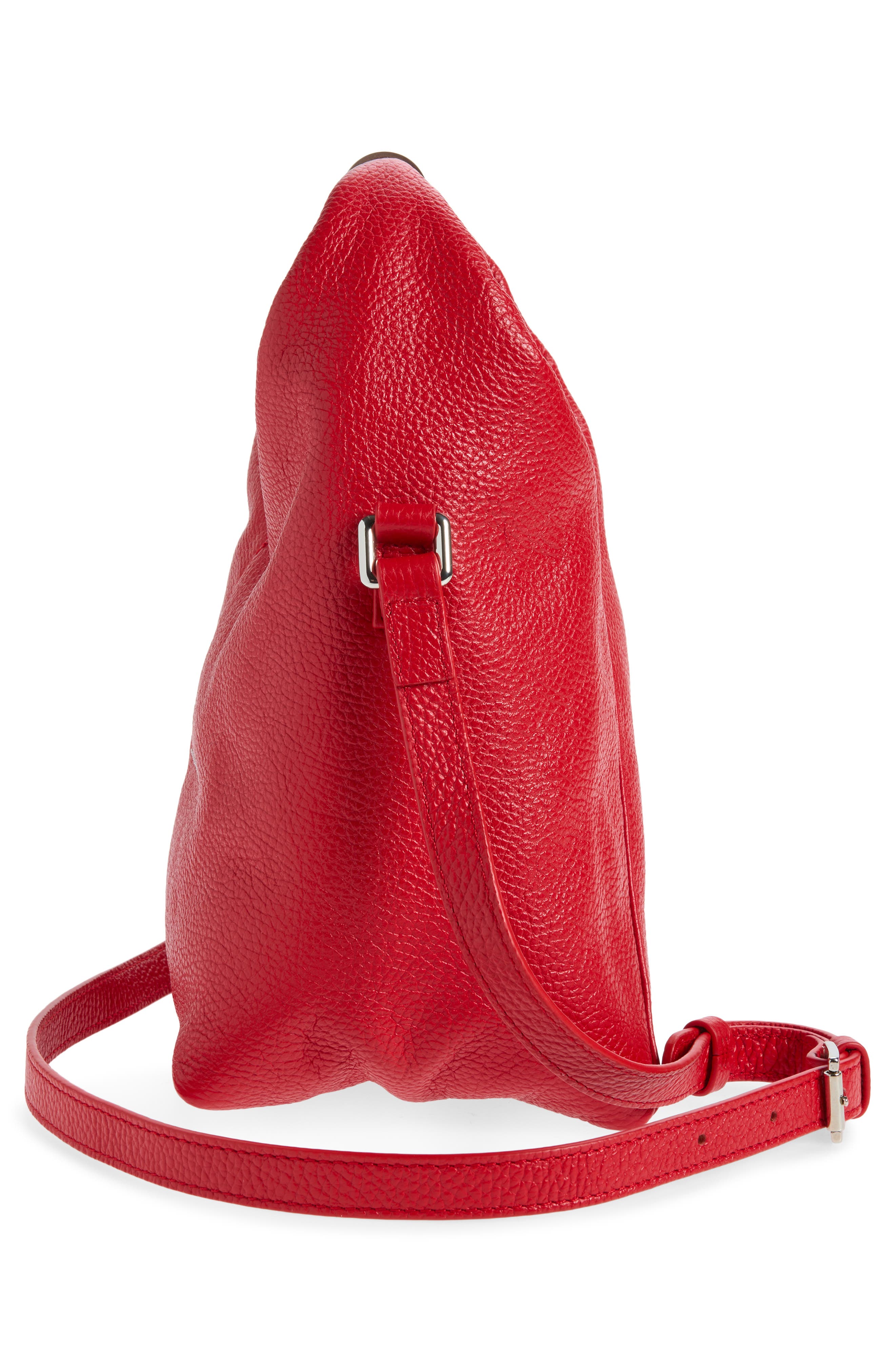 Small Japanese Jewel Handle Bag, Alternate, color, BARBADOS CHERRY
