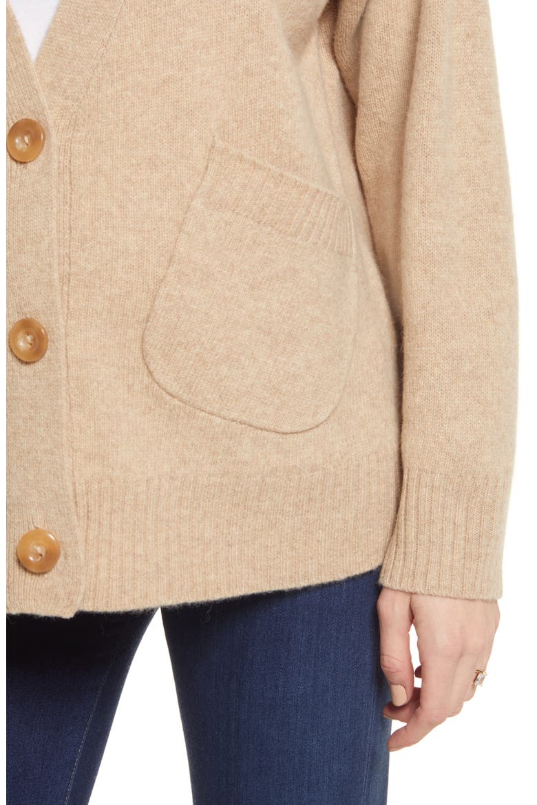 Renee Yak & Wool Blend Maternity Cardigan, Alternate, color, BEIGE