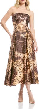 Dress the Population Miranda Sequin Strapless Gown