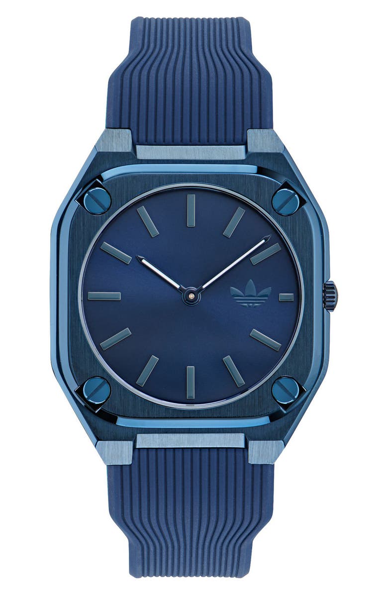 adidas Silicone Strap Watch, Main, color, Blue