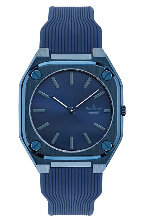 Adidas Originals Adidas Silicone Strap Watch In Blue