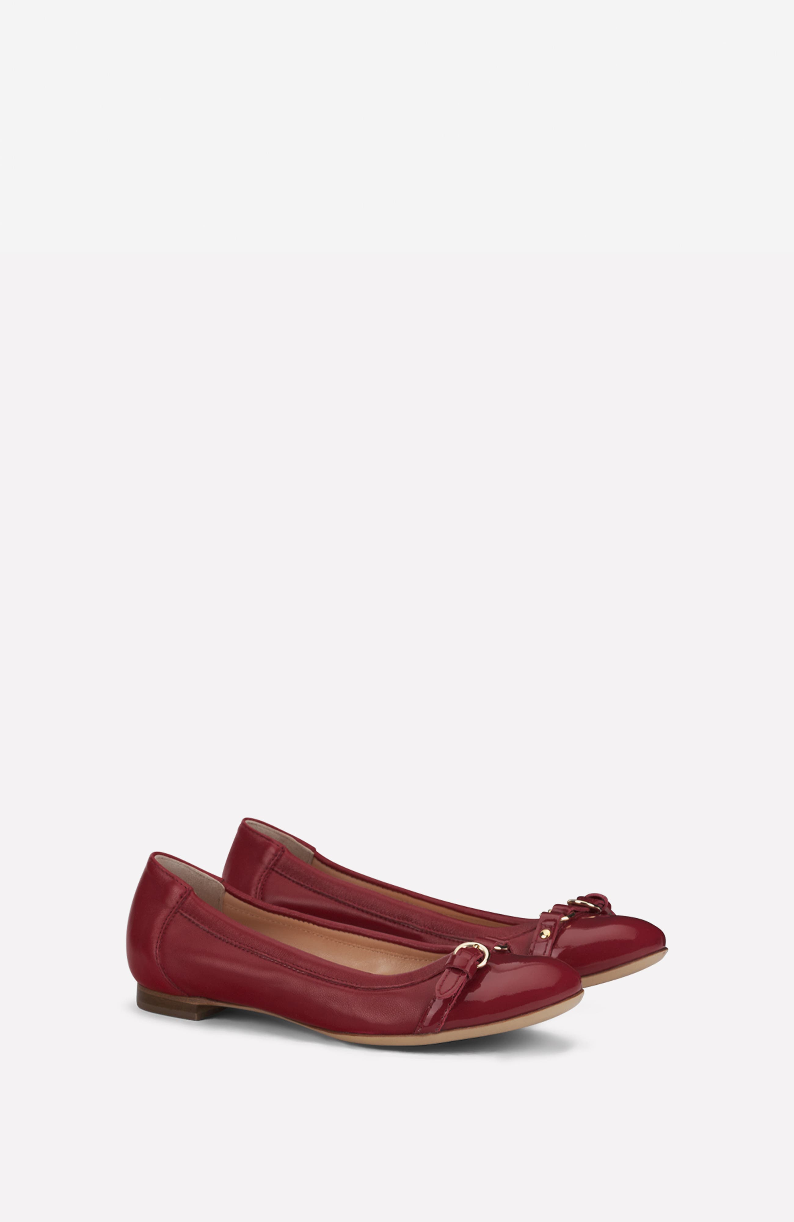 AGL Monika Cap Toe Ballet Flat, Alternate, color, Tomato