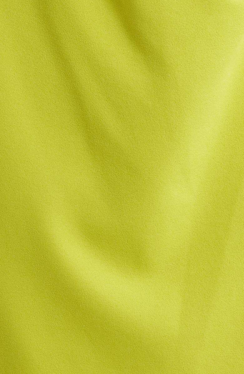 Anne Klein Side Pleat Asymmetric Dress, Alternate, color, Citron Zest