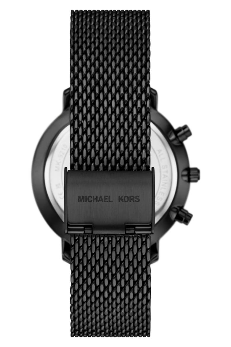 Blake Chronograph Mesh Strap Watch, 42mm, Alternate, color, BLACK