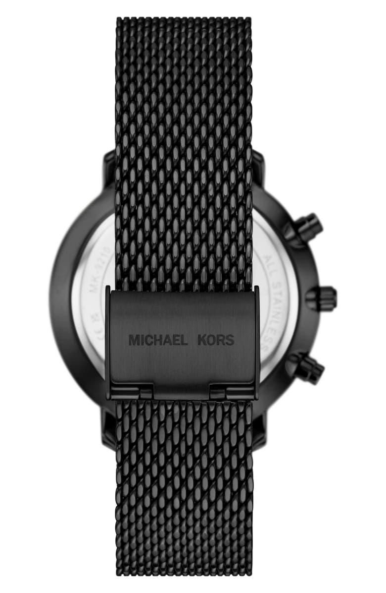Michael Kors Blake Chronograph Mesh Strap Watch, 42mm, Alternate, color, Black