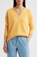 Eileen Fisher Organic Linen & Organic Cotton V-Neck Sweater