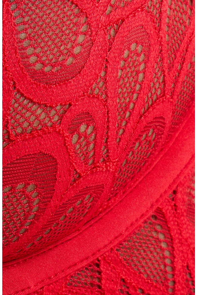 Savage Not Sorry Unlined Lace Balconette Bra, Alternate, color, TIMELESS RED