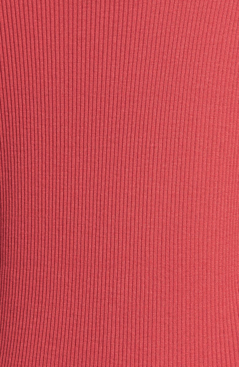 Caslon<sup>®</sup> Long Sleeve Rib Knit Tunic Top, Alternate, color, Red Beauty