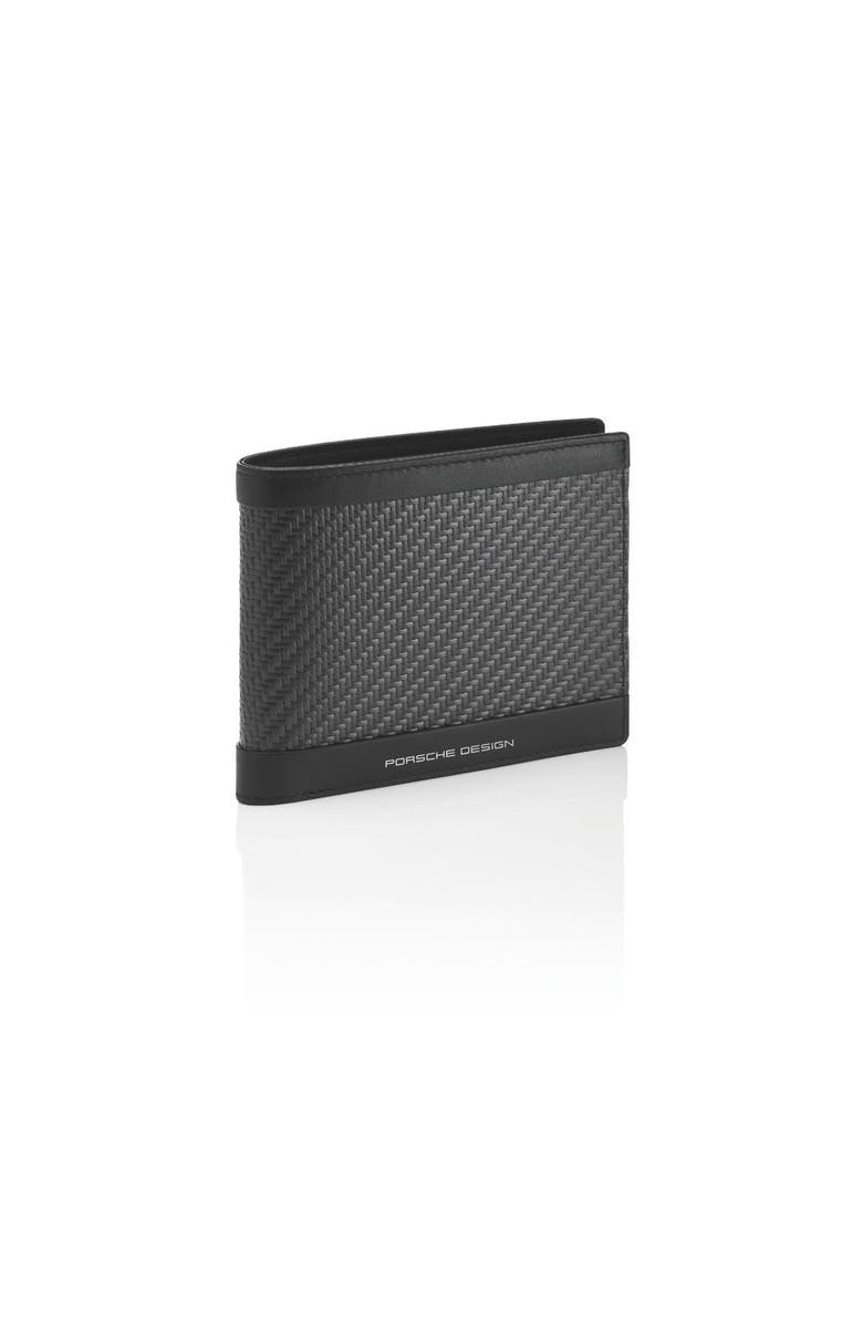 Porsche Design Carbon Wallet 4 CC Coin Case, Main, color, Black