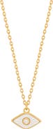 Estella Bartlett Mother-of-Pearl Evil Eye Pendant Necklace