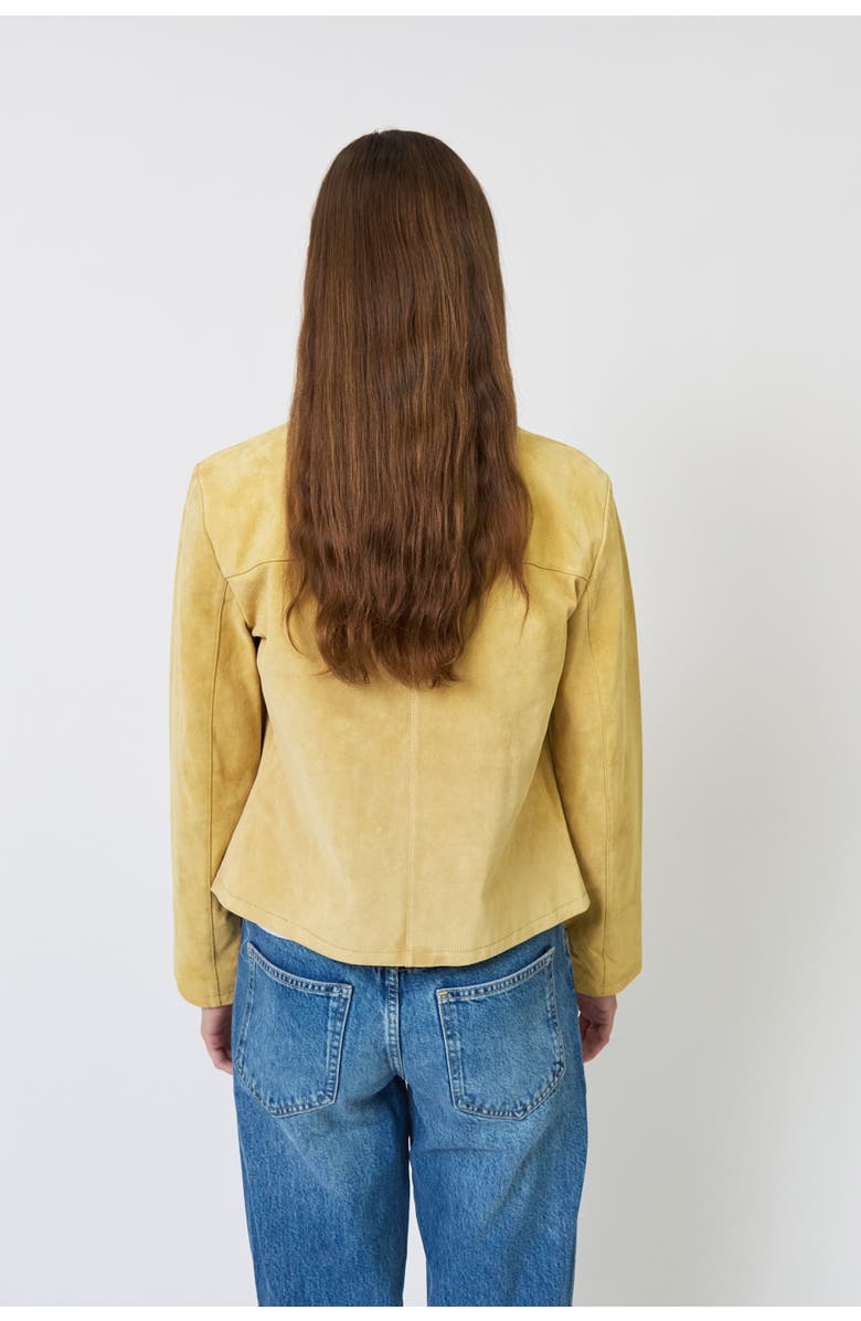 Central Park West Ophelia Suede Lady Jacket, Alternate, color, Butter