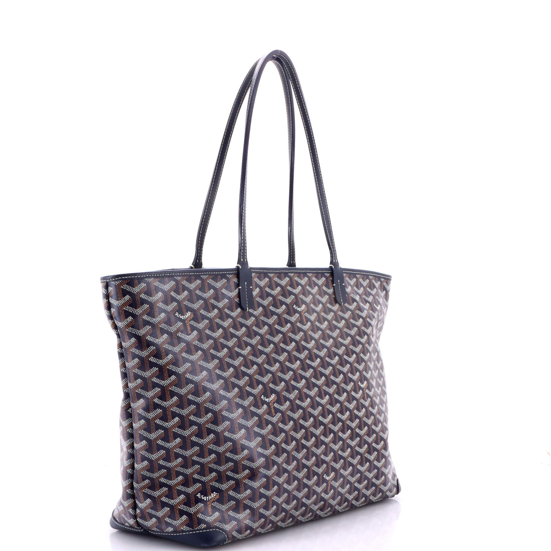 Pre-Owned Goyard Artois Tote Coated Canvas MM, Alternate, color, Blue