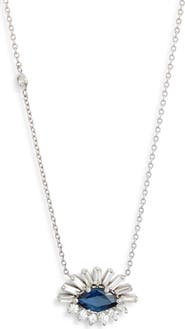 SHAY Diamond & Sapphire Evil Eye Pendant Necklace