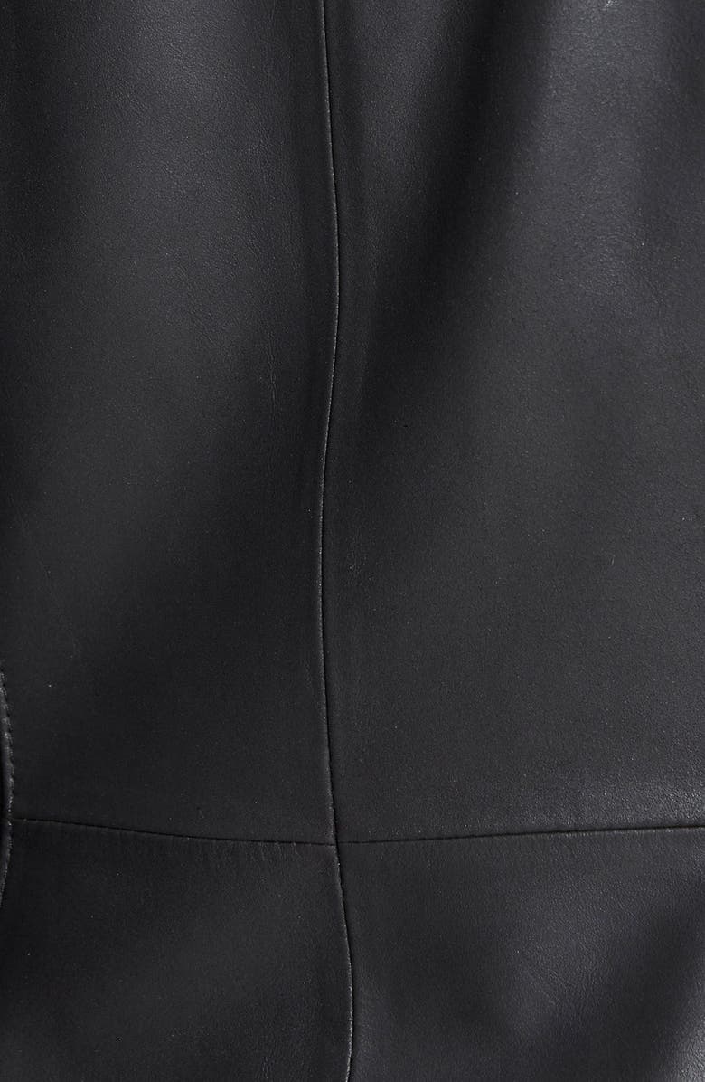 T Tahari 'Angelina' Zip Collar Leather Jacket, Alternate, color, 