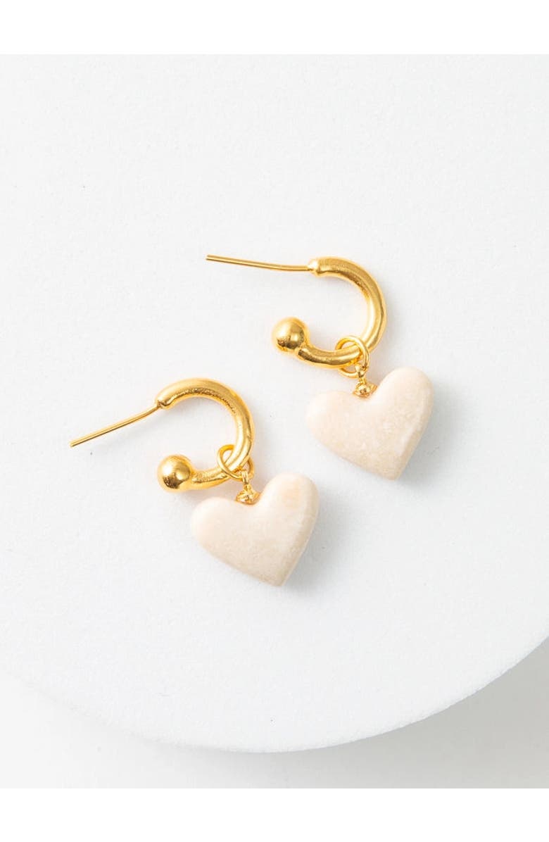 Noonday Convertible Heart Huggies, Main, color, Gold