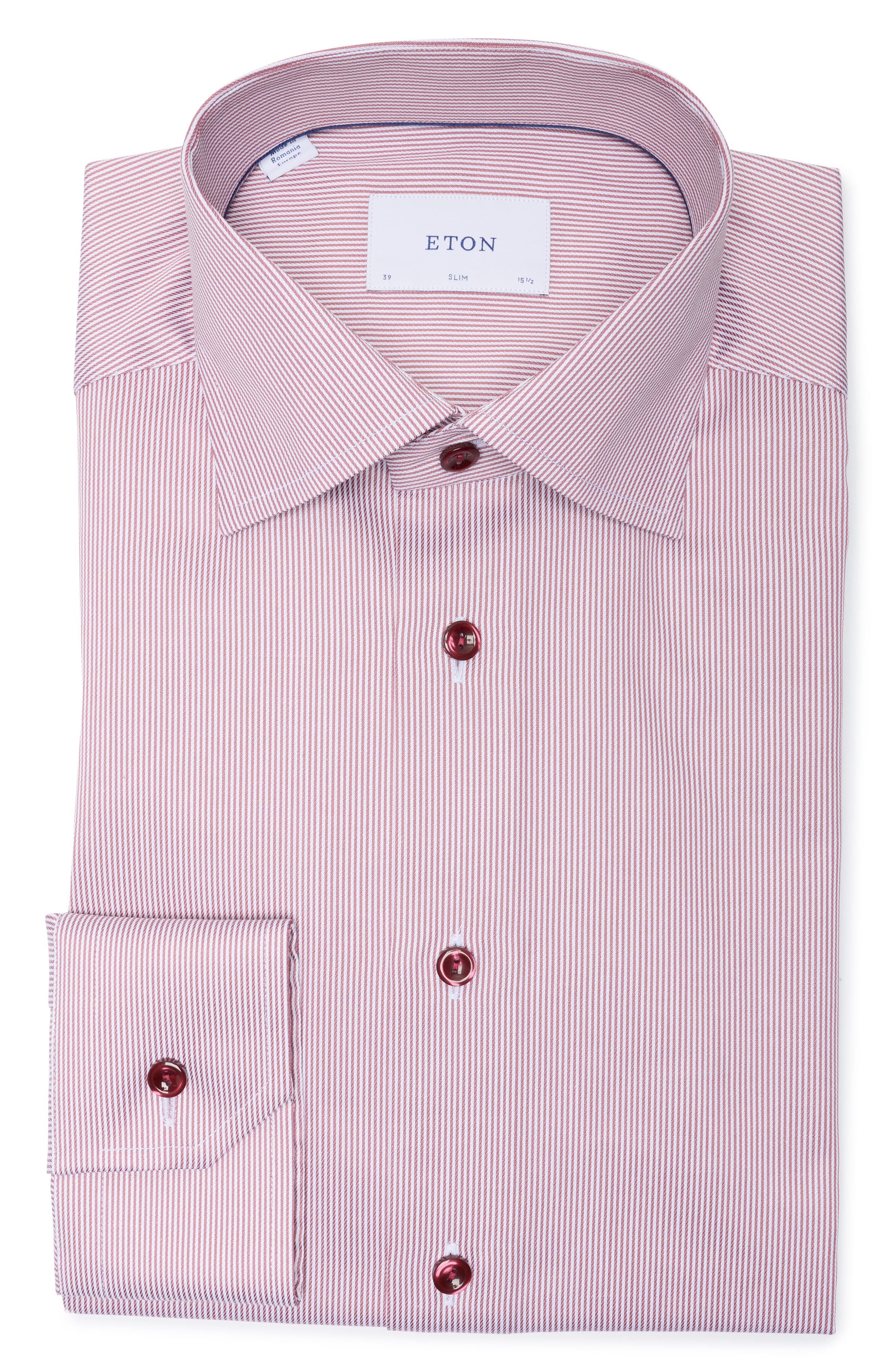 Slim Fit Striped Twill Shirt