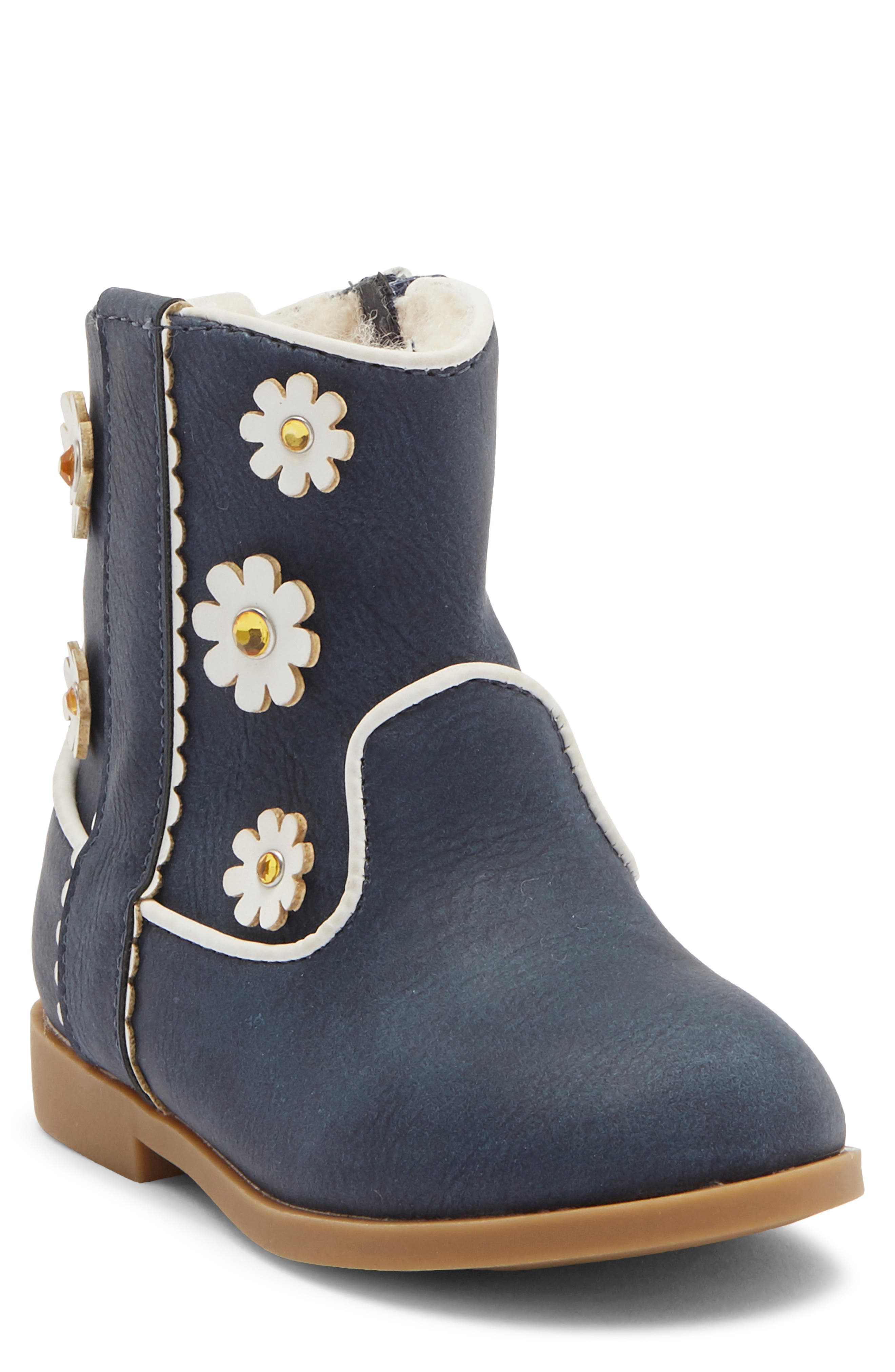 Kids' Ainsley Daisy Bootie, Main, color, NAVY