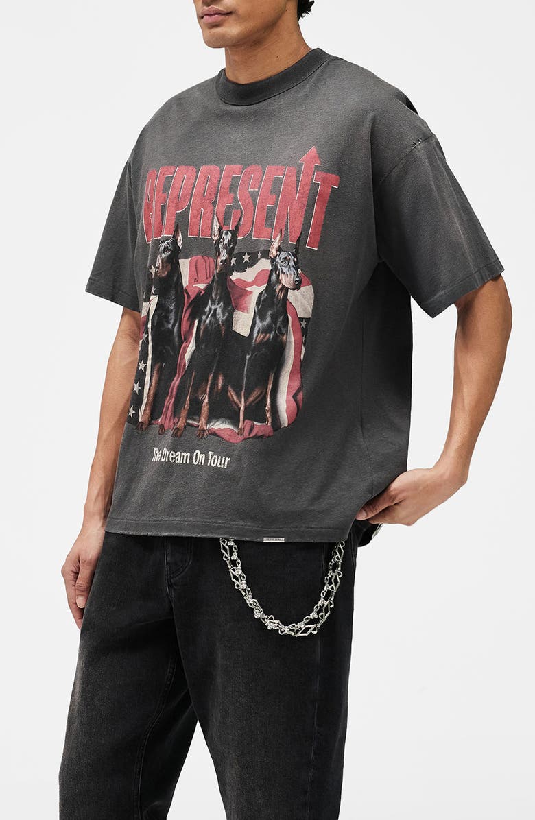 Represent Dream On Tour Graphic T-Shirt, Alternate, color, Sun Fade Grey