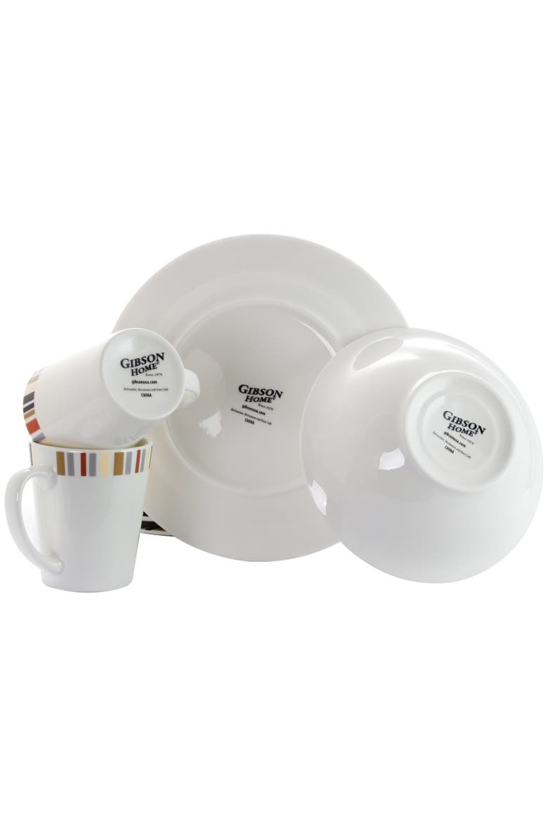 12 Piece Lanvale Fine Ceramic Dinnerware Set For 4, Alternate, color, White