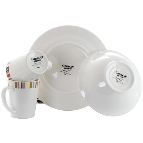 Gibson 12 Piece Lanvale Fine Ceramic Dinnerware Set For 4 In Multi