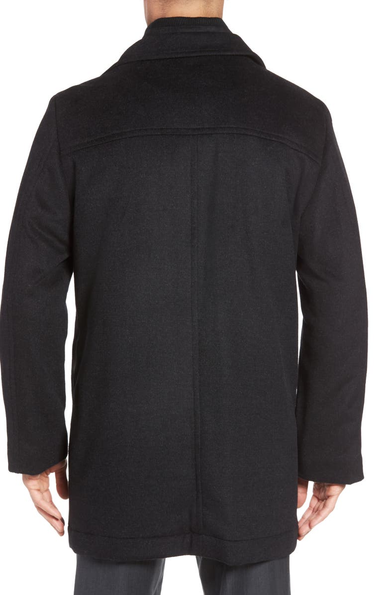 Hart Schaffner Marx MacBeth Car Coat with Bib, Alternate, color, Black Heather