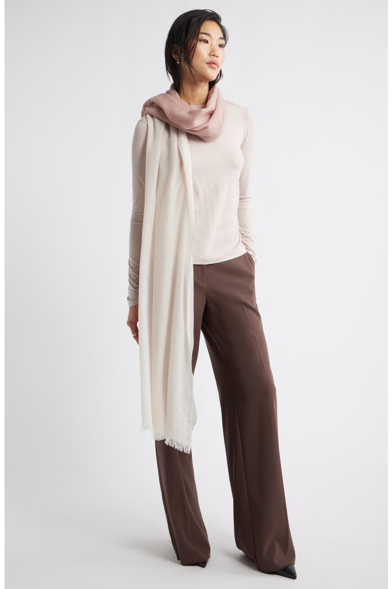 Ombré Cashmere Scarf, Alternate, color, PINK OMBRE