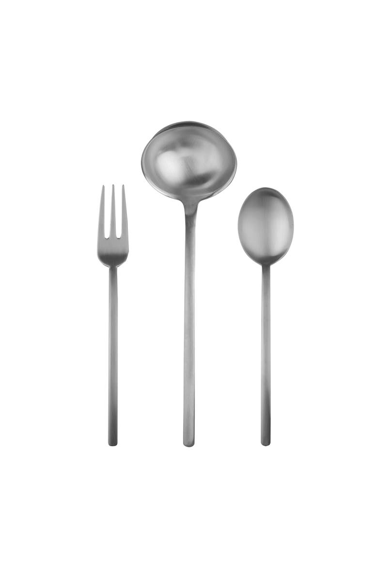 Due Serving Set - 3 Pieces, Main, color, Ice Silver