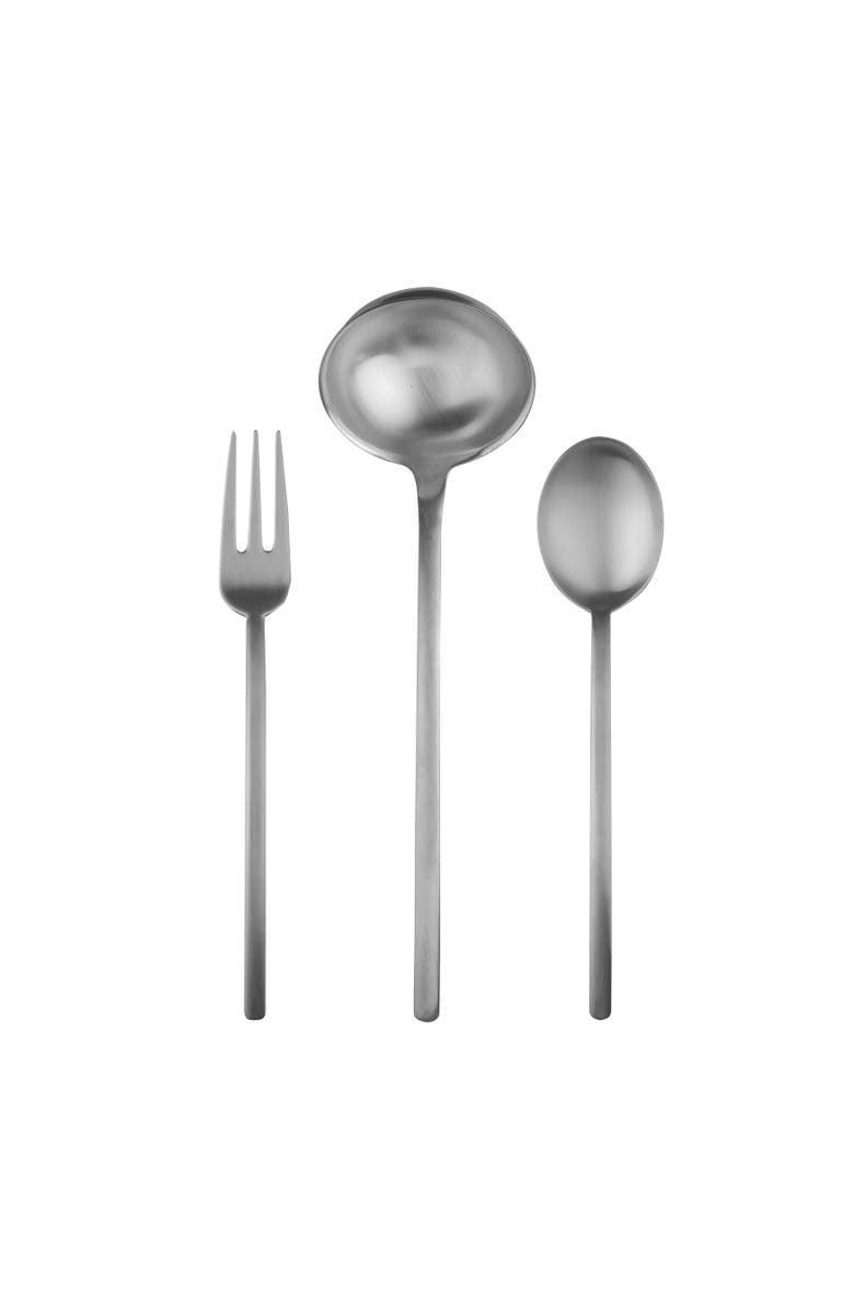 Mepra Due Serving Set - 3 Pieces, Main, color, Ice Silver
