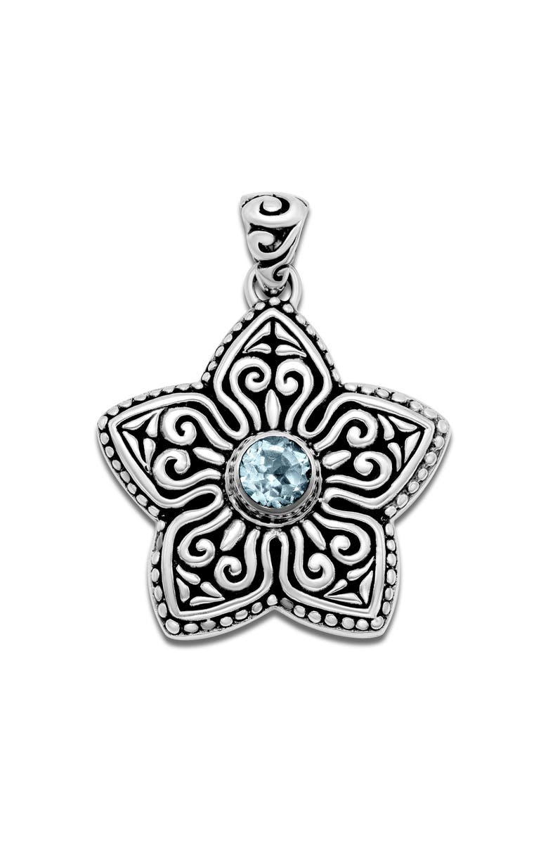 SAMUEL B. Flower Pendant, Main, color, Blue