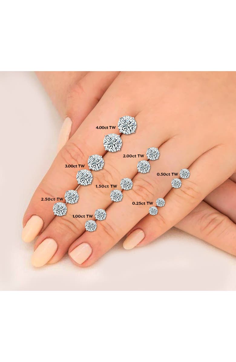 Bliss Diamond 1 1/2 Ct Diamond Screw Back Studs 14k Gold Lab Grown Eco Friendly, Alternate, color, 14K White Gold