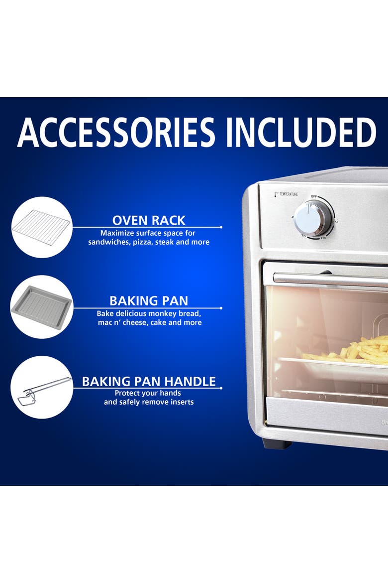 1700W 24 Quart Convection Air Fryer Toaster Oven Silver, Alternate, color, Silver