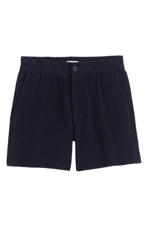 Madewell Everywhere Cotton Stretch Seersucker Shorts In Juniper Berry