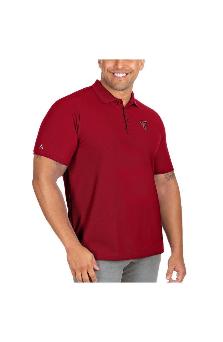 ANTIGUA Men's Antigua Red Texas Tech Red Raiders Big & Tall Legacy Pique Polo, Main, color, 