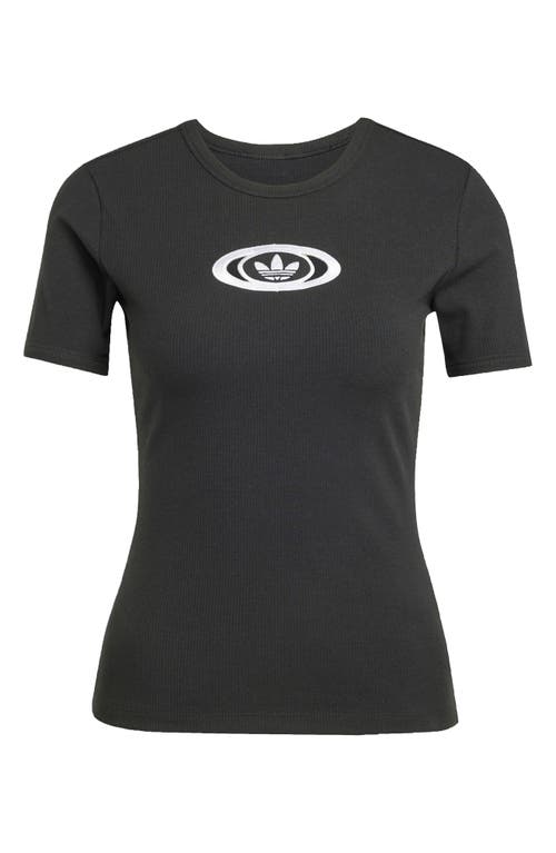 Adidas Originals Campus 2000 Cutout Logo T-shirt In Black