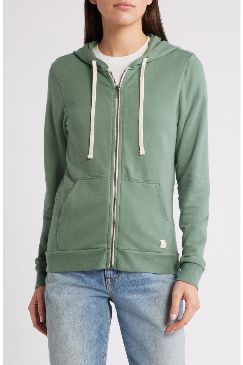Afternoon Full Zip Hoodie, Alternate, color, SAGE GREEN