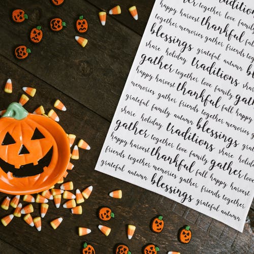 C & F Home C&f Home Harvest Script Printed Flour Sack Cloth Thanksgiving Kitchen Towel Dishtowel In White