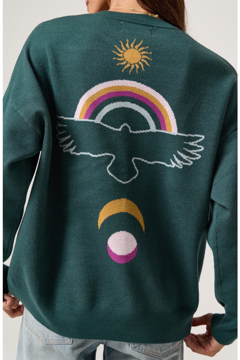 Sundrifter Banks Cotton Sweater, Alternate, color, EVERGREEN