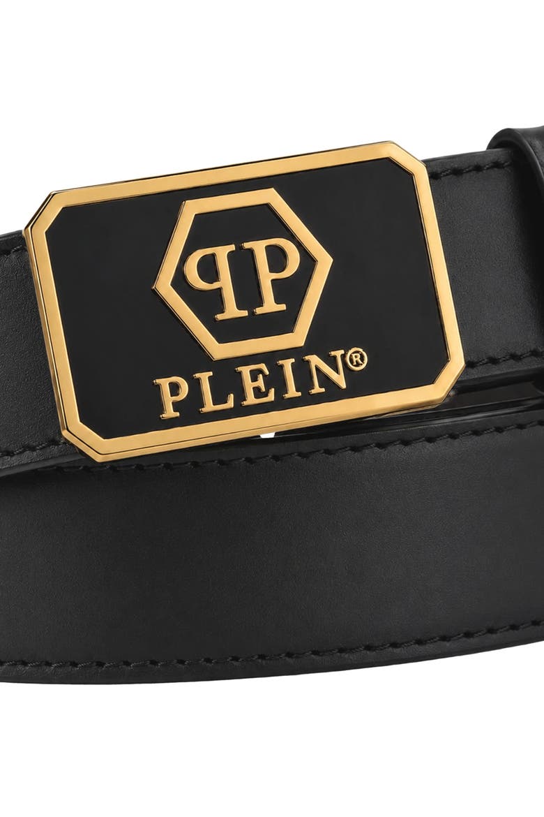 Belt Hexagon Men, Alternate, color, black/lightgold